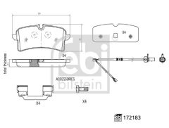 Vw A6 A7 11-18 Fren Balatası Arka 4H0698451F 4H0698451F 4H0698451P 4H0 698 451 P