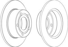 VW A4 A6 PASSAT 91-05 FREN DİSKİ ARKA 4A0615601A
