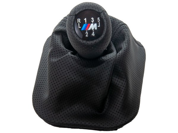 Topuzlu Vites Körüğü E34 -5 İleri- Man.Şanz; (Siyah; Noktalı; Suni Deri) -///M- - 25111221530BK