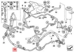 DİREKSİYON HORTUMU E70/E71 (sağdan direksiyonlu) BMW 32416786416