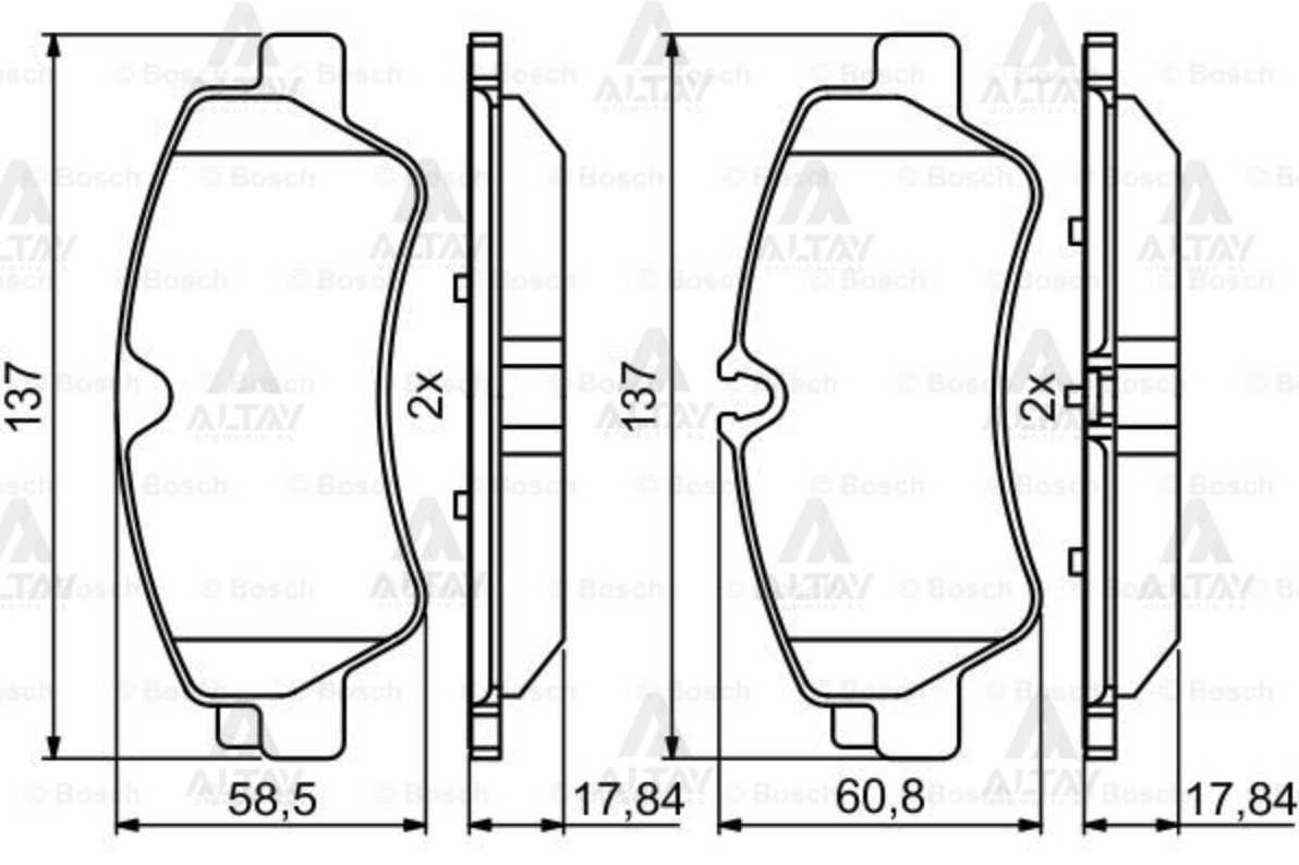Fren Balata Disk Custom V362 12=> / Custom V363 14=> Arka