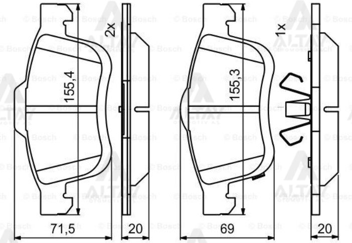 Fren Balata 500L 13=> 1.4-1.6Jtd Ön 77366915