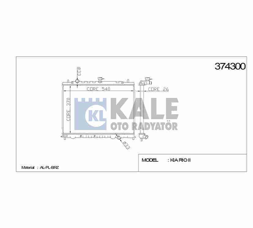 Radyatör Su Rıo 06-11 Dizel (Mt) Brazıng 253101G300