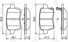 Fren Balata 500L 14=> 1.4-1.4Lpg-1.6Jtd Arka