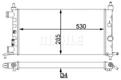 Opel Radyatör Su X1,2Xe Corsa B  1300173 1300173 90531547