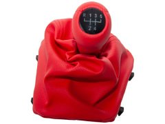 Topuzlu Vites Körüğü E36 -5 İleri- Man.Şanz; (Kırmızı; Suni Deri) Işıklı - 25111222049RD