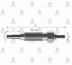 Kızdırma Bujisi (Isıtma) L-300  99-08 / L-200 / H-100 / Pıckup Td-25 / Td-27 / Bmc 12V. Md050212