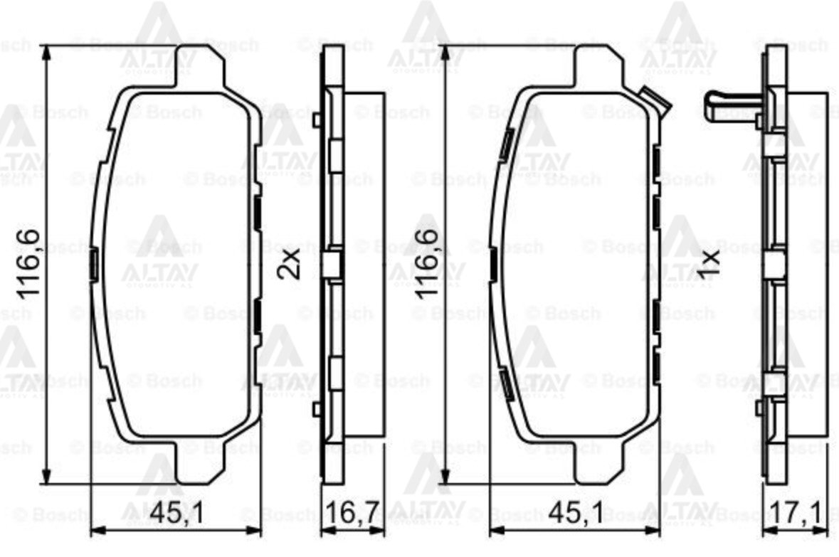 Fren Balata Hrv 15=> 1.5 / 1.6 Arka 43022T8Mg01