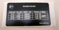 PANEL ETİKETİ KLİMA LAND ROVER BAC500880