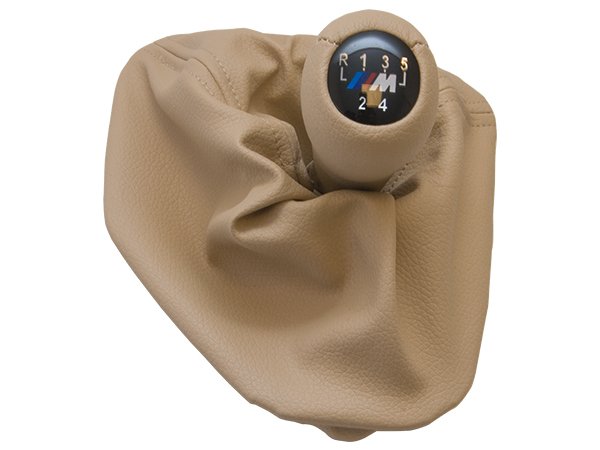 Topuzlu Vites Körüğü E39 -5 İleri- Man.Şanz; (Bej; Suni Deri) Işıklı -///M- - 1222755/529BG