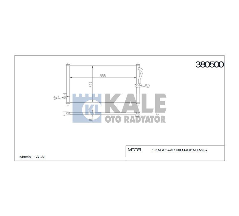 Radyatör Klima Crv  97-02 / Integra 1.8I  97-00 / 581X366X16 80110St7003
