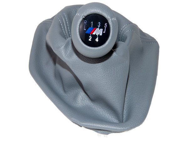 Topuzlu Vites Körüğü E39 -5 İleri- Man.Şanz; (Gri; Suni Deri) Işıklı -///M- - 1222755/529GR