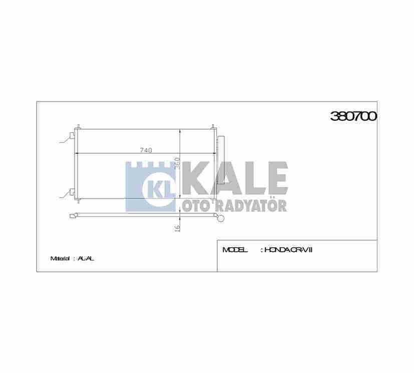 Radyatör Klima Crv 07-12 705X364X16 80110Swaa01