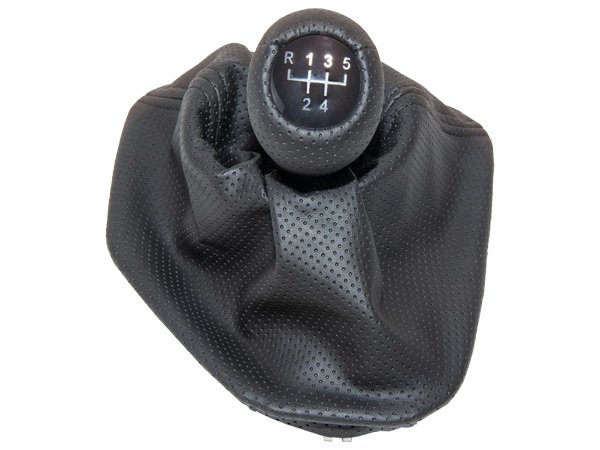 Topuzlu Vites Körüğü E39 -5 İleri- Man.Şanz; (Siyah; Noktalı; Suni Deri) Işıklı - 1222755/714BK