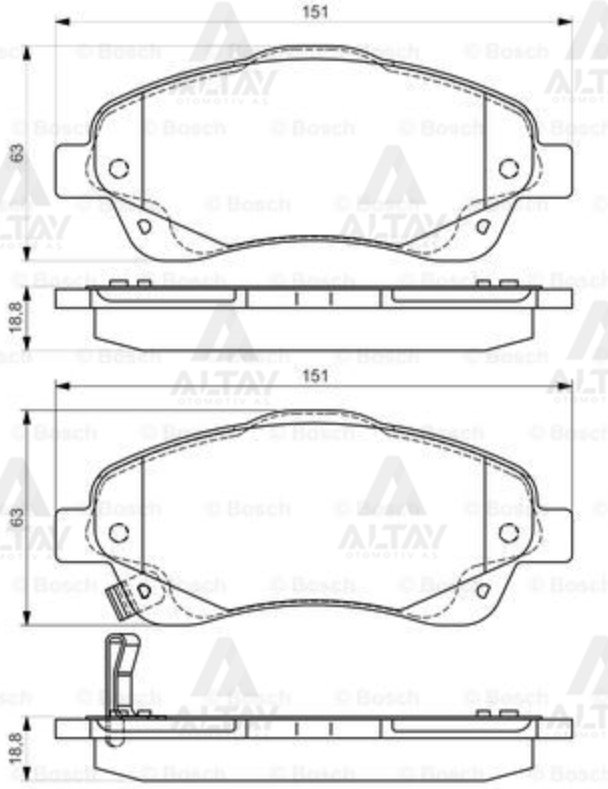 Fren Balata Avensıs 03-08 / Corolla-Verso 04-07 Ön 446505130