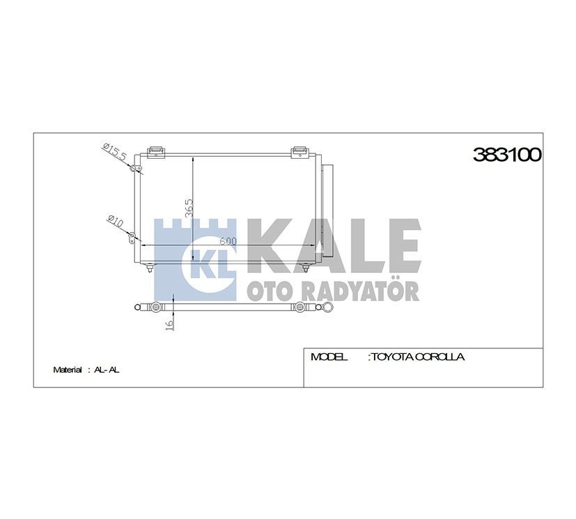 Radyatör Klima Corolla 02-06 Dizel D4D 8845002250