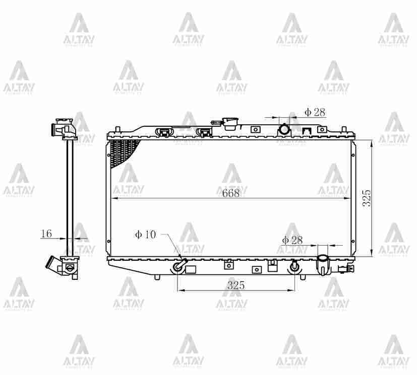 Radyatör Su Cıvıc  88-91 16Mm (At) 19010PM3901