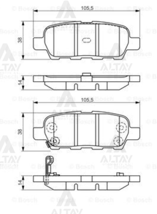 Fren Balata Qashqaı 07=>11 / Xtraıl 00=> Arka 440608H385