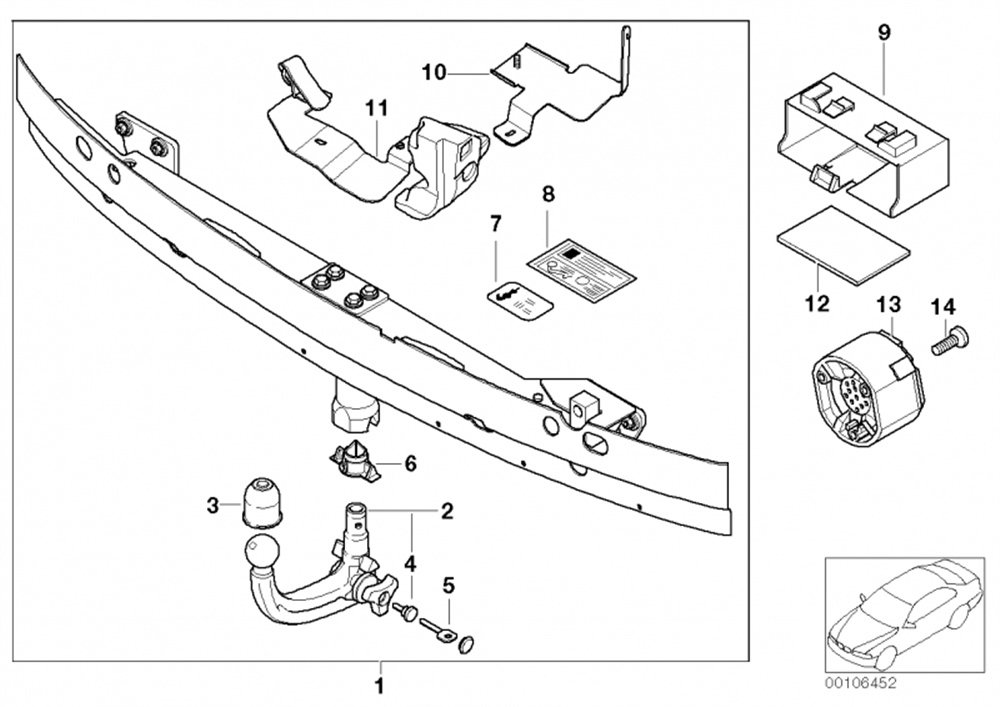 ETİKET RÖMORK BMW E81,E82,E87,E88,E65,E66, 71601094526