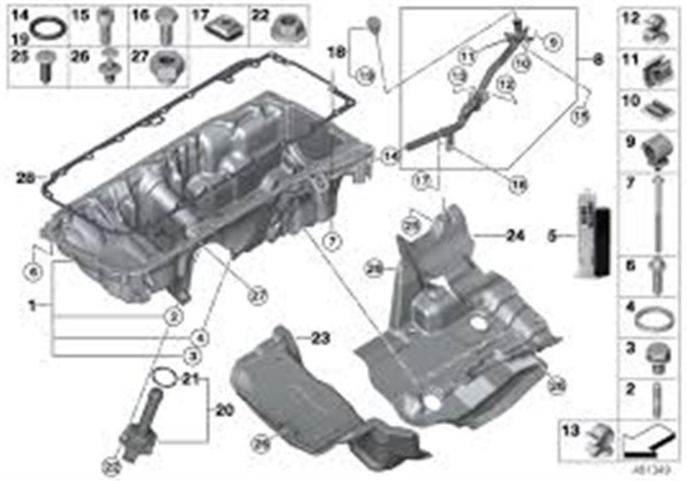 KARTER KORUYUCU KAPAK F/10 BMW F10,F11 N47N,N47S1 11148512441