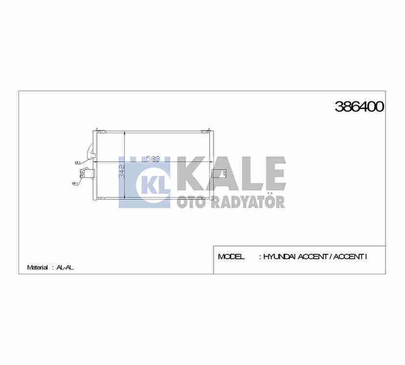 Radyatör Klima Accent  95-00 9760622010