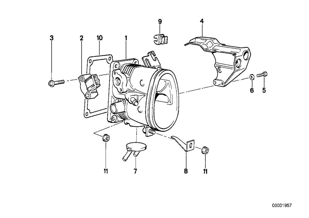 GAZ TELİ AYAĞI BMW E30,E36 M42 13541727147