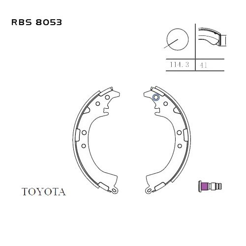 Arka Fren Balata (Pabuc) - Terıos 97-99 / Rav4 97-05 Rbs8053