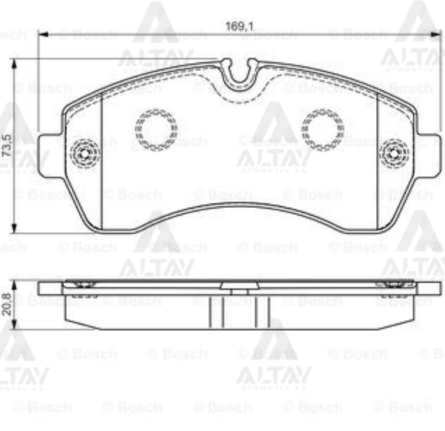Fren Balata Crafter 2006-2015 / Sprınter 06-11 Çift Teker Ön A0044208220