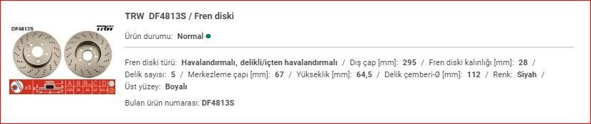 M.BENZ W204 ÖN FREN AYNASI SPOR ADET A2044213612