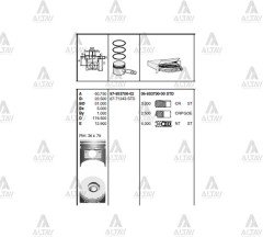 Piston Segmansız Npr-71 115Mm Std 8671243Std