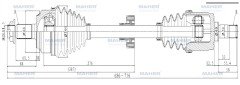 Aks Komple Ön Accord 08-15 / Sol Benzinli A-T 2.0 680Mm 44306Tl1E00