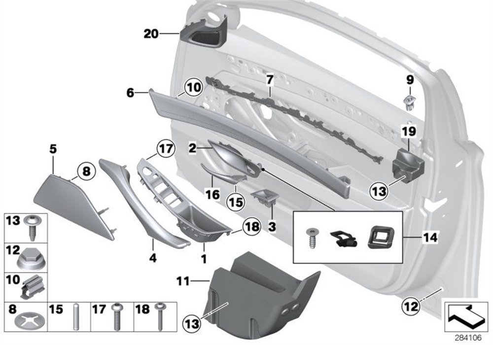 KAPI ÇEKME KOLU F10/L SİYAH ÖN BMW 51417225833
