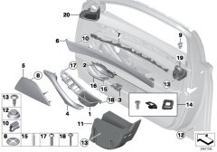 KAPI ÇEKME KOLU F10/L SİYAH ÖN BMW 51417225833