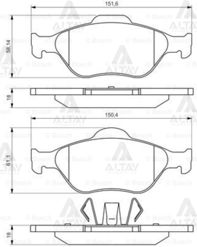 Fren Balata Fiesta 96-08 Ön 1E073323Z