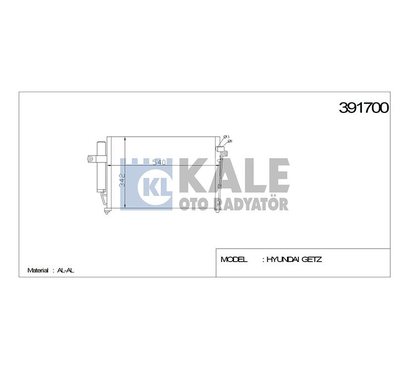 Radyatör Klima Getz 03-11 Benzinli A-T 976061C100