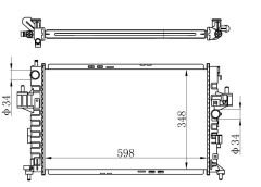 SU RADYATORU CORSA C / COMBO C 1.3 CDTI 04=>     MANUEL - 600x368x22 1300259 / 1300233 / 1300261  / 93177424 / 93177593rn