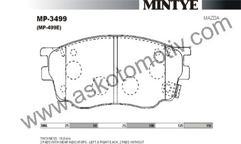 On Fren Balata - Mazda-6 1.8-2.0 03- Mp3499