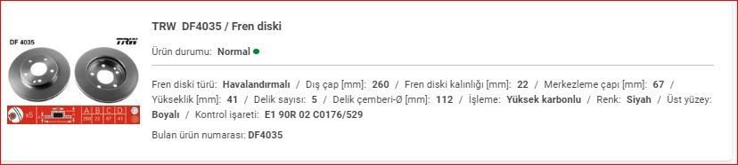 M.BENZ W168 FREN AYNASI ÖN TAKIM A1684210812