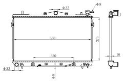 SU RADYATORU ELANTRA 96-00     OTOMATIK  -  375x668x16 25310-29750 / 25310-29700