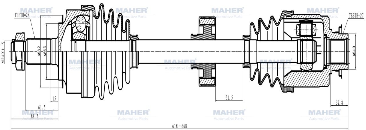 Aks Komple Ön Crv 02-07 / Sağ 2.0 A-T 618Mm 44305Scag00