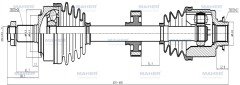 Aks Komple Ön Crv 02-07 / Sağ 2.0 A-T 618Mm 44305Scag00
