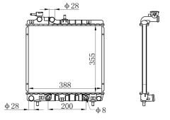SU RADYATORU ATOS 97-05     OTOMATIK  -  355x388x16 25310-02150