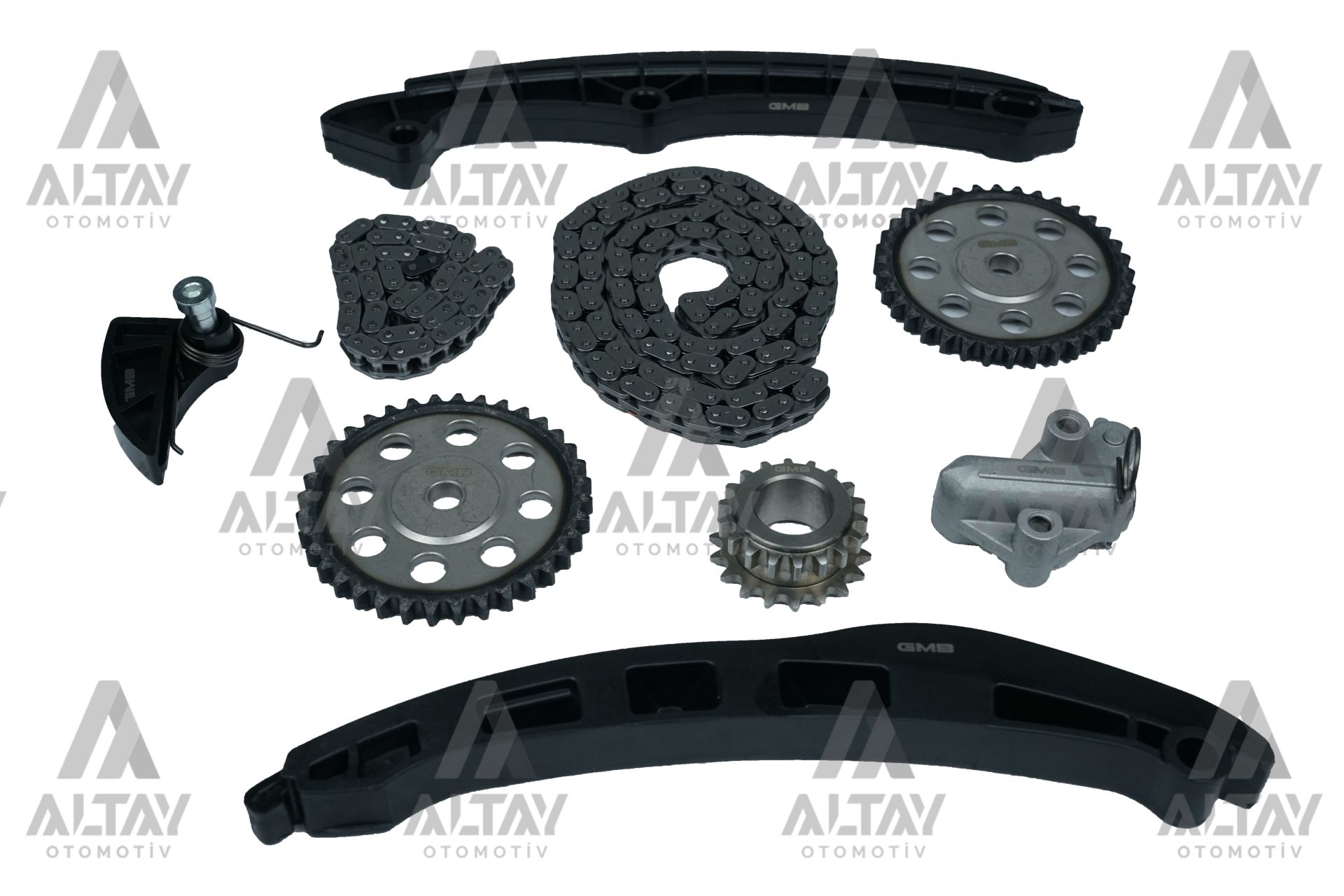 EKSANTRİK ZİNCİR SETİ + YAĞ POMPA ZİNCİR SETİ GOLF / JETTA / PASSAT / TOURAN / TIGUAN / SCIROCCO 04-08 BAG-BLF-BLP-BKG 1.6 FSI , 07-08 CAXA 1.4 TSI (9 PARÇA) 03C198229B