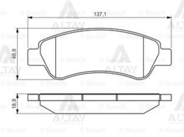 Fren Balata Ducato 06=> / Boxer 06=> / Jumper 06=> Arka 1611140880