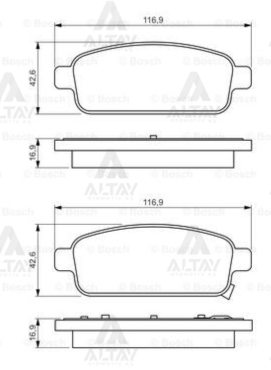 Fren Balata Cruze 09-12 / Opel Astra J 09-13 / Mokka 12-13 15-16 Jant) Arka 133192294