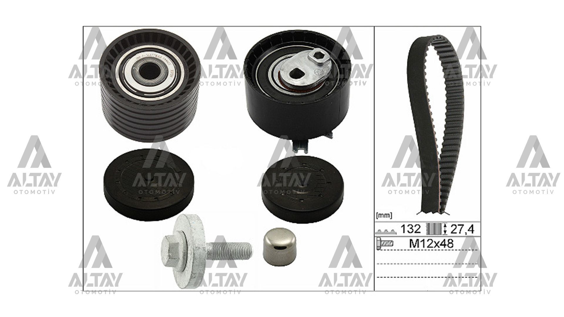 TRİGER SETİ CLIO II-III / FLUENCE / MEGANE II-III / SYMBOL 1.4-1.6 16V K4J-K4M 132 DİŞ TAPALI
