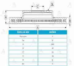 Fren Diski Pıckup 98-06 D-22 4X2 / Ön Havalı 260-6 402062S400