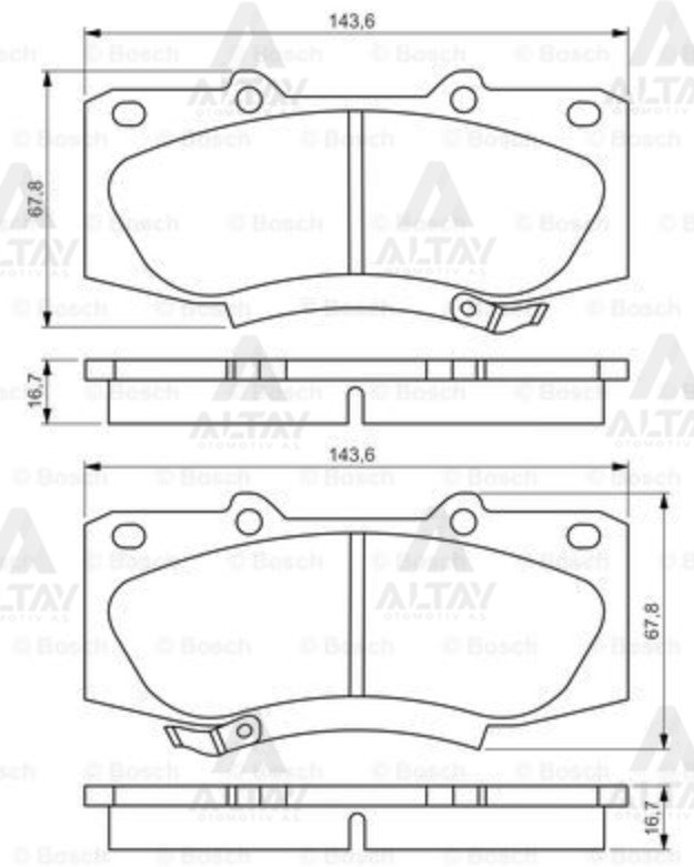 Fren Balata Hılux Vıgo 12=> 4X2 Ön 044650K240