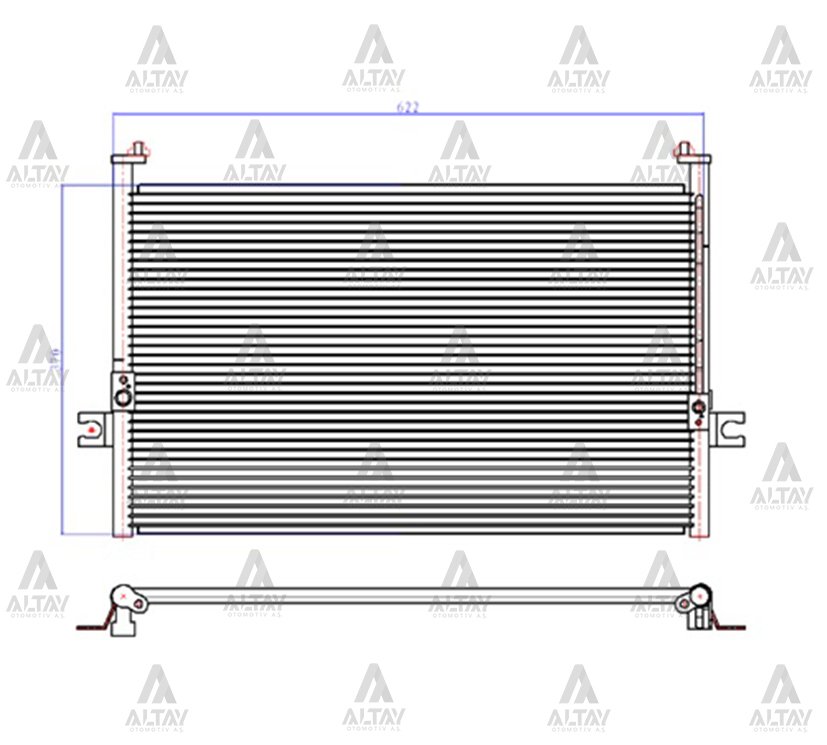 Radyatör Klima Starex 98-08 / H-100 94-06 Minibüs / H-100 97-04 Kamyonet