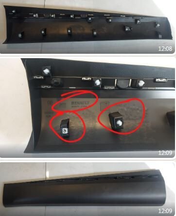 ÖN SAĞ KAPI BANDI CAPTUR II 19 > (801860606R) (AGRAFLAR ÜZERİNDE 8200700969)
